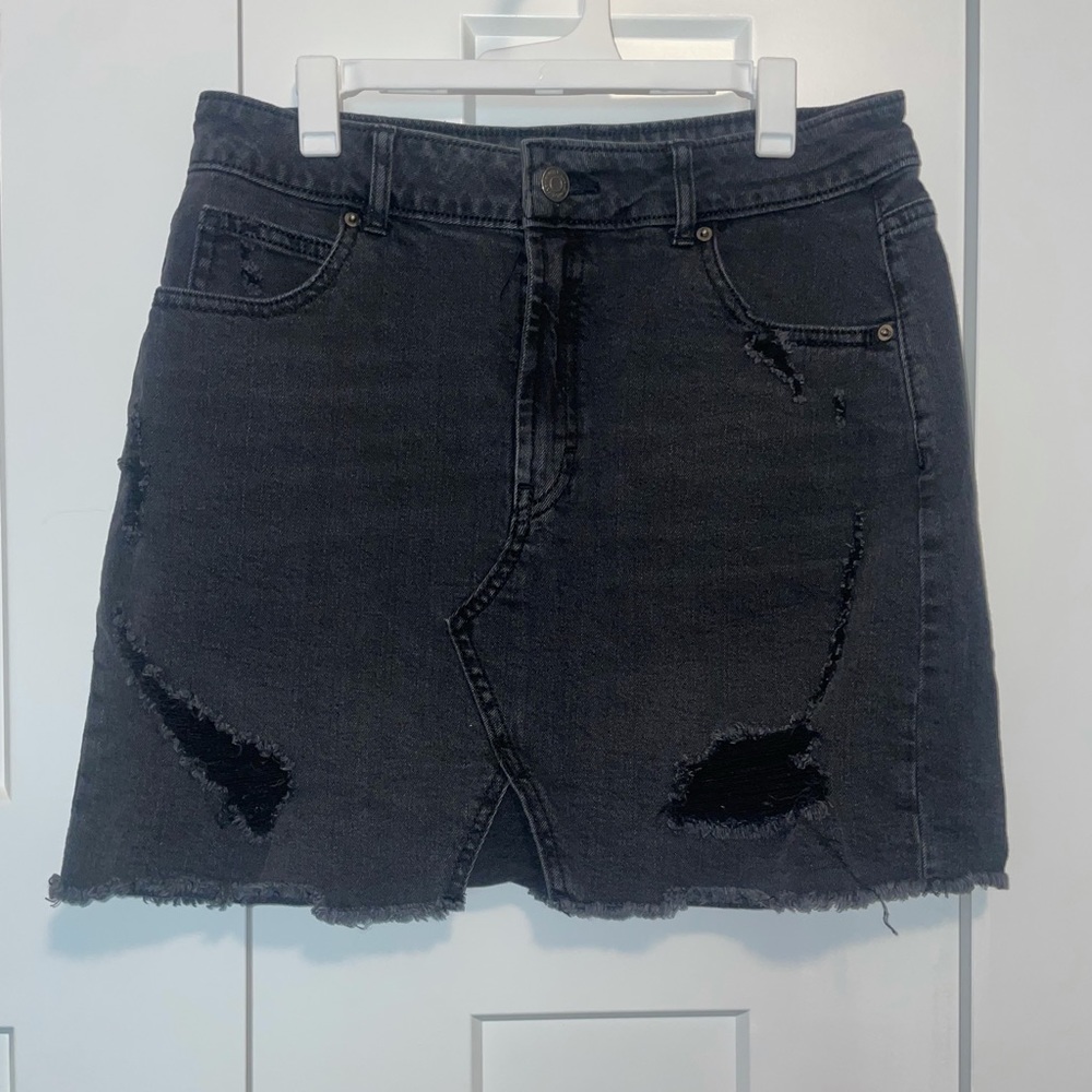 Black denim wild fable distressed skirt